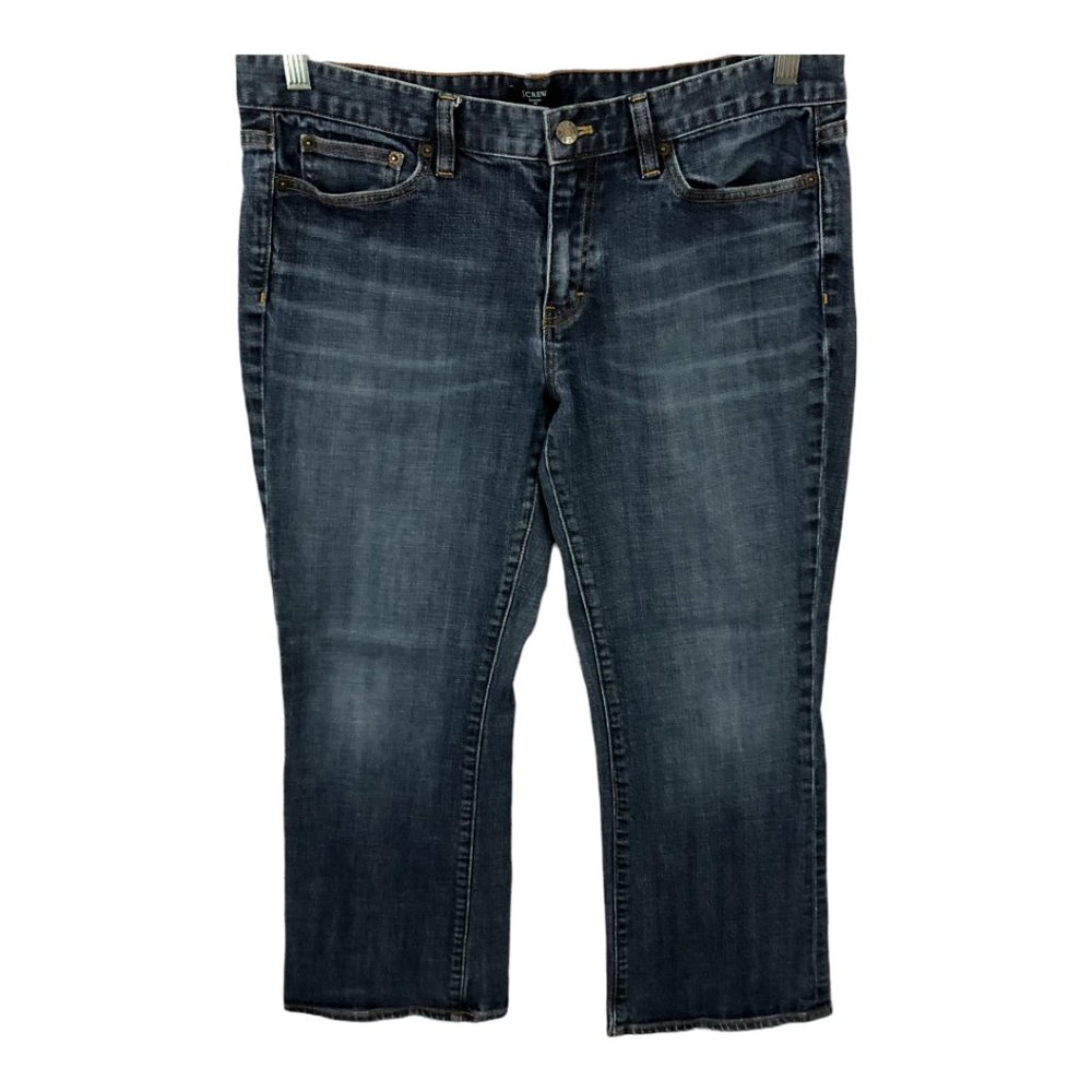 J. Crew Womens Blue Denim Stretch Bootcut Jeans Size 33S Casual Everyday